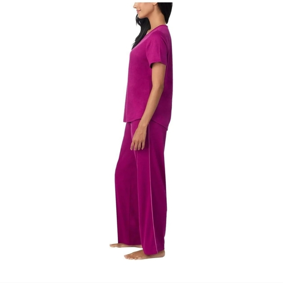 3pc CAROL HOCHMAN magenta PAJAMA SET sleepwear BRAND NEW size small SOFT & COMFY - Picture 5 of 7
